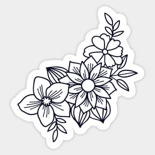 Flowers Women Sticker